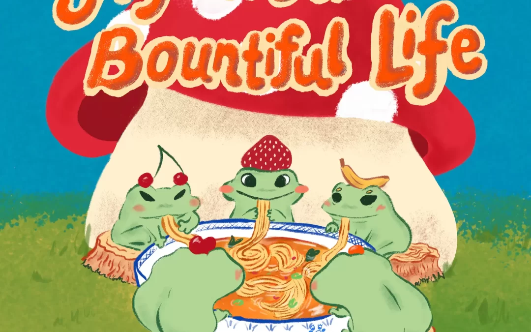 Fruity Frogs Eating Noodles