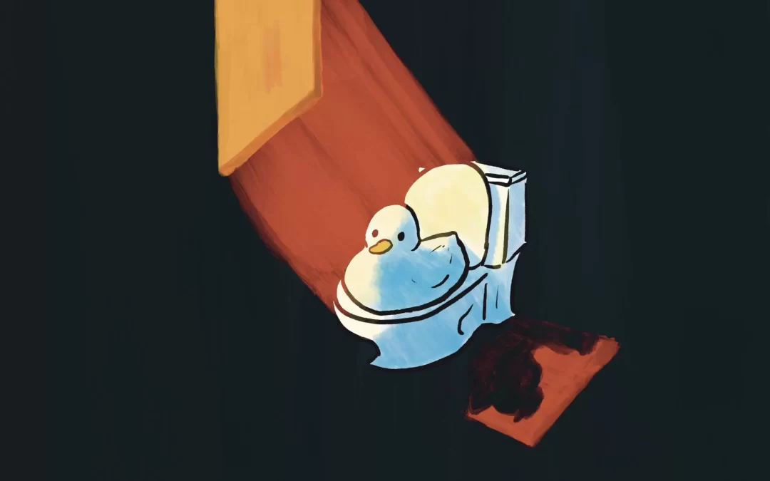 Duck on a Toilet